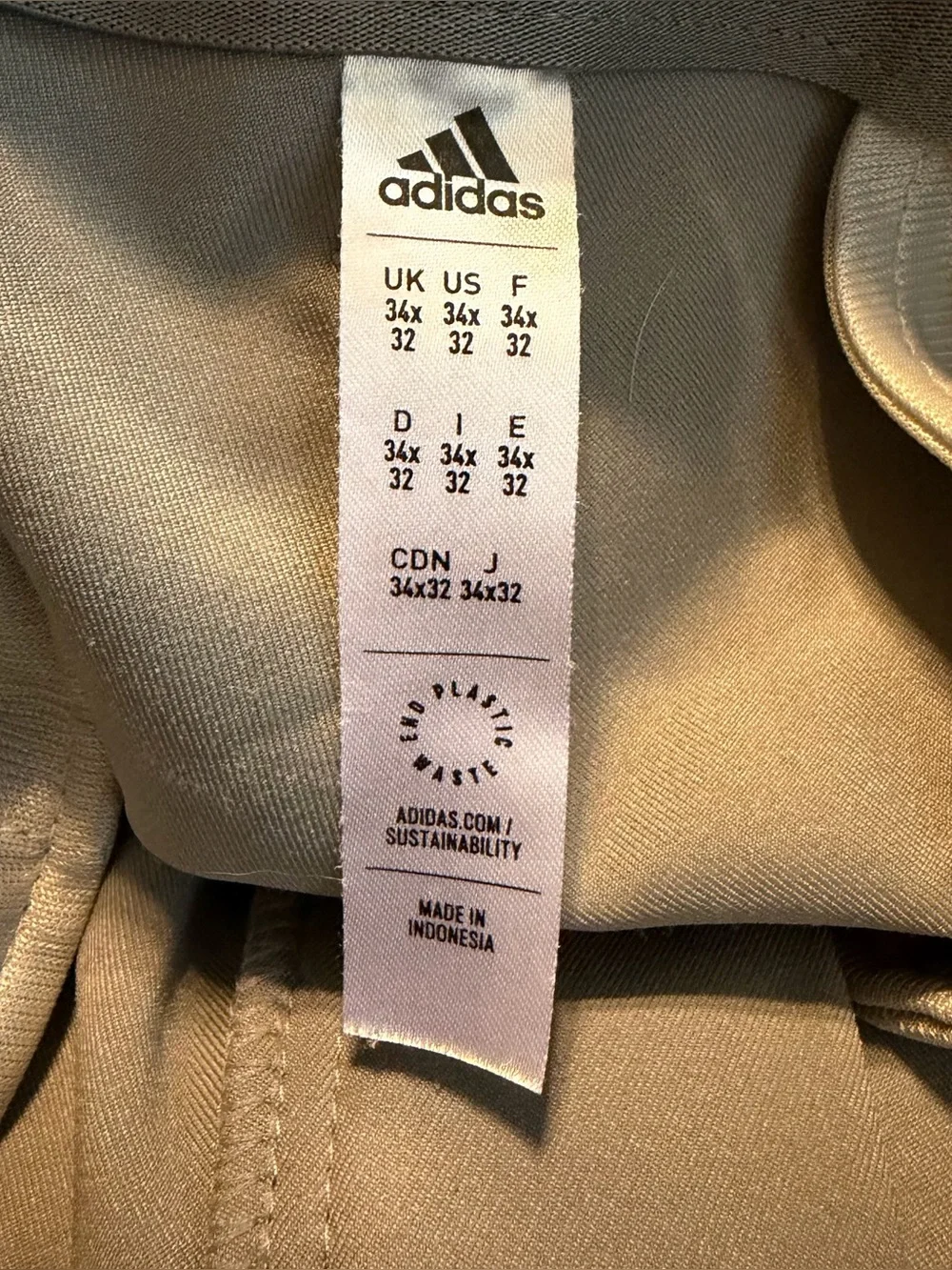 adidas Men's Gray Ultimate 365 Golf Pants - Size 34x32